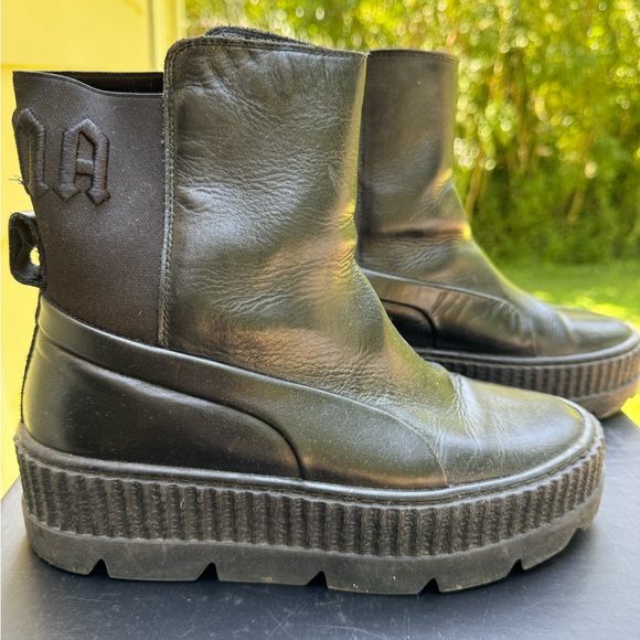 Rihanna Black leather ankle boots. It has Ben gently used - Picture 2 of 3